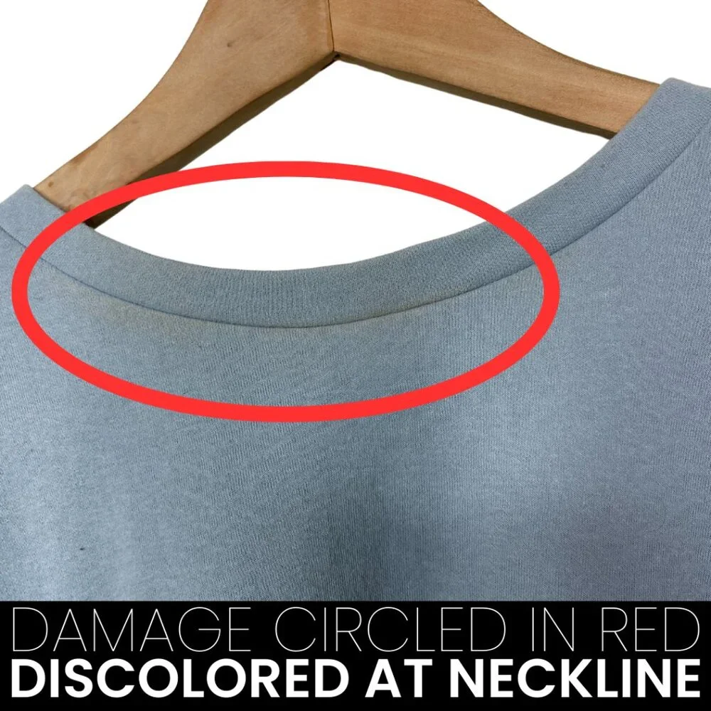 Y SING | Womens Powder Blue Semi-Cropped Short SleeveTop with Side Ties | Size L - Picture 6 of 7